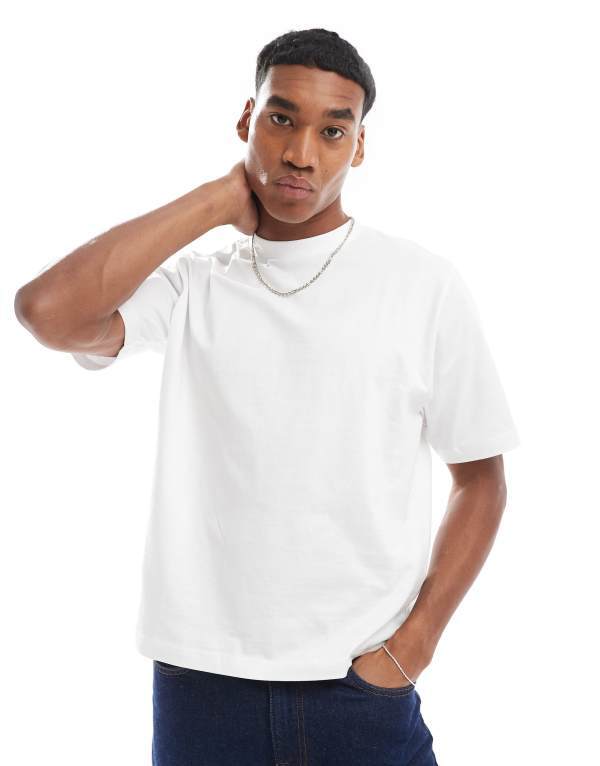 コットンオン メンズ トップス Tシャツ コットン クロップド Cotton:On Cotton On cropped fit t-shirt WHITE ホワイト