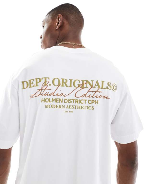 ジャック アンド ジョーンズ メンズ トップス Tシャツ プリント シャツ Jack & Jones oversized T-shirt with text backprint Bright White ホワイト