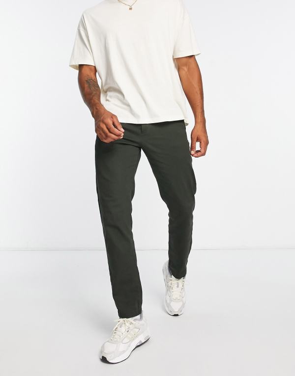 ジャック アンド ジョーンズ メンズ ボトムス カジュアルパンツ レギュラーフィット Jack & Jones Intelligence ollie regular fit chinos Rosin カーキ｜ReVida 店