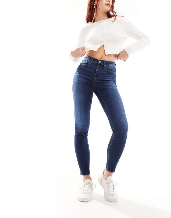 オンリー レディース ボトムス ジーンズズボン下 デニム Only Wauw skinny jeans インチ dark Dark blue 青み