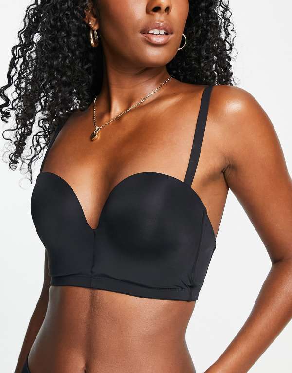 ワンダーブラ レディース アンダーウェア ブラジャー 背中開き Wonderbra Ultimate backless push up bra Black ブラック