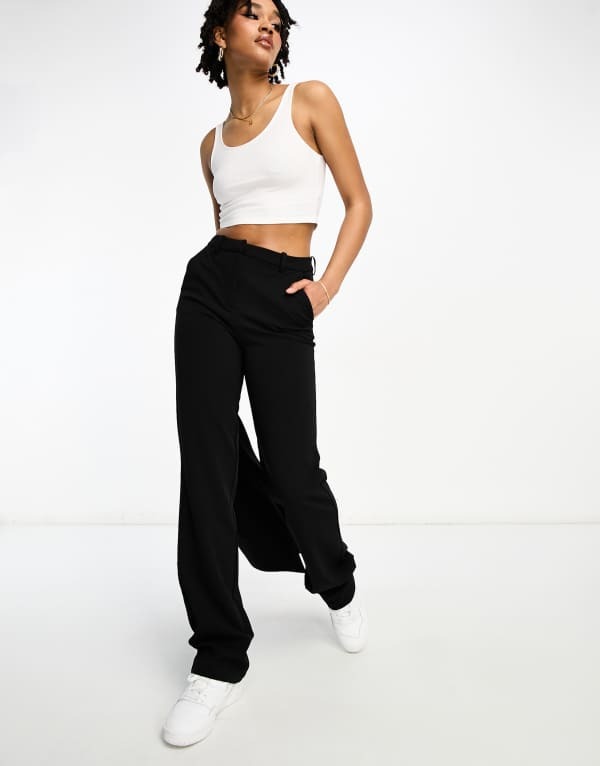 ベロモーダ レディース ボトムス カジュアルパンツ パンツ Vero Moda Tall tailored cigarette pants - part of a set Black ブラック
