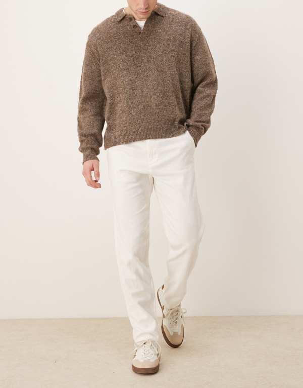 セレクテッドオム メンズ ボトムス カジュアルパンツ パンツ リネン Selected Homme linen blend slim tapered pants Cloud Dancer ホワイト