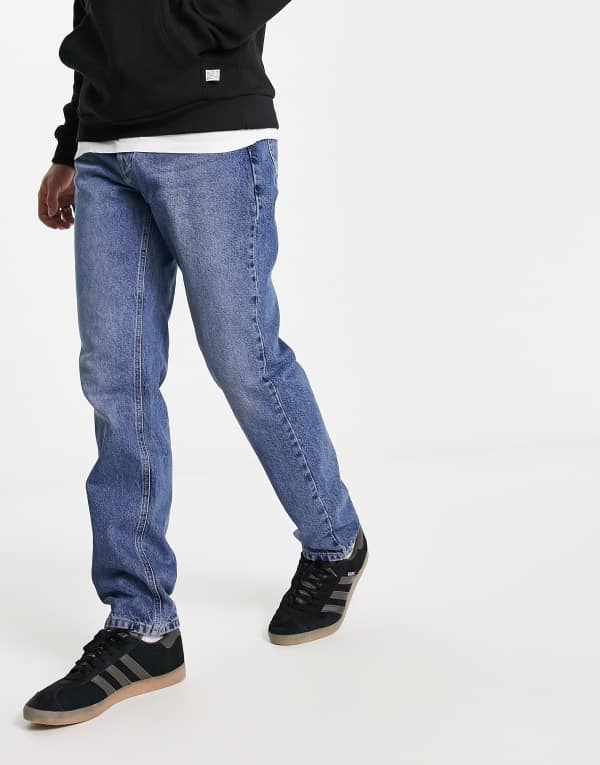 シックスジュン メンズ ボトムス デニムパンツ テーパードフィット ジーンズ Sixth June relaxed tapered fit jeans wash BLUE ブルー