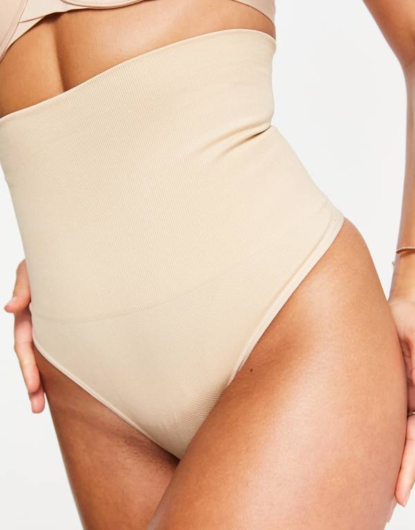 エイソス レディース アンダー御召しもの ズボン下 ASOS DESIGN shaping control thong Beige ベージュ