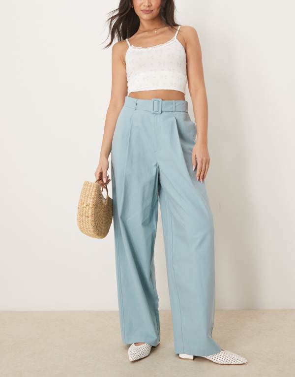 エイソス レディース ボトムス カジュアルパンツ パンツ ASOS DESIGN clean balloon pants in turquoise Turquoise ターコイズ 10,904円