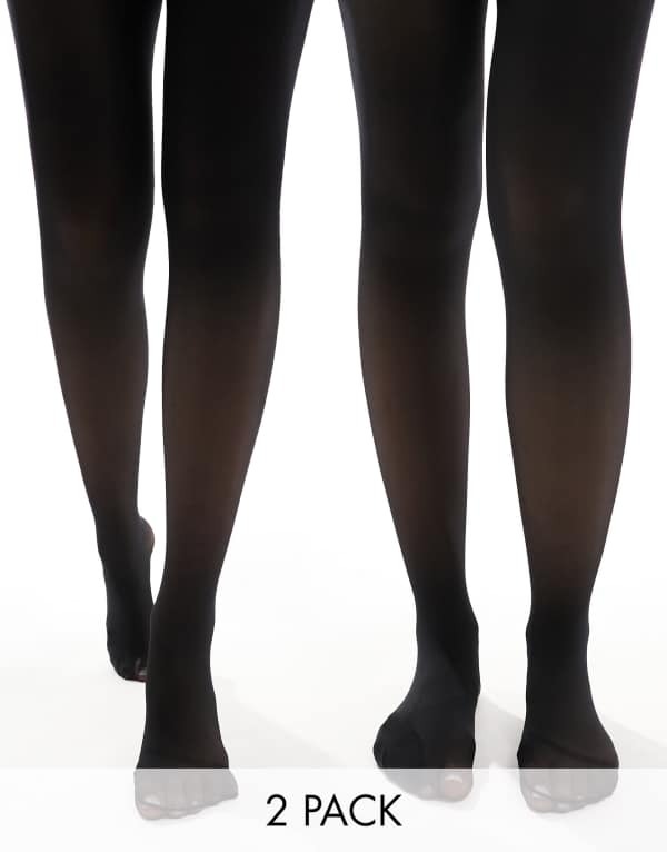 オンリー レディース ボトムス レギンス ONLY 40 den 2 pack tights Black 黒いこと