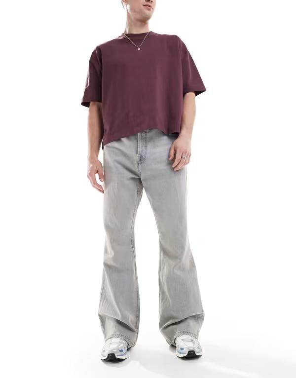 ドクターデニム メンズ ボトムス デニムパンツ ヴィンテージ ブーツカット ブーツ ジーンズ Dr Denim Rift bootcut leg jeans in canyon light vintage wash Lightwash blue ブルー|ReVida 店