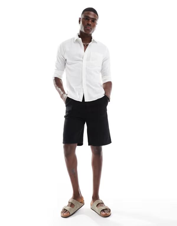オンリーアンドサンズ メンズ ボトムス ハーフパンツ・ショーツ ショートパンツ ONLY & SONS carpenter shorts Black ブラック