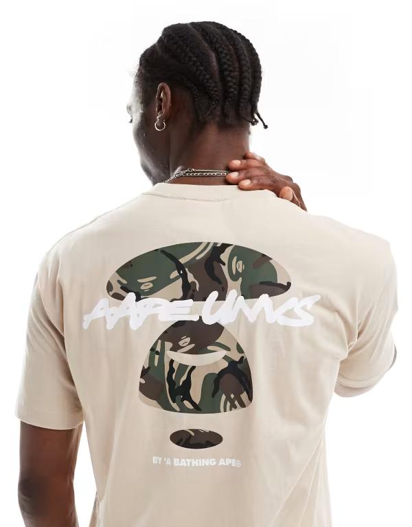 ベイシング エイプ メンズ トップス プルオーバー ロゴタイプ AAPE By A Bathing Ape logo hiphop T-shirt White 白いこと