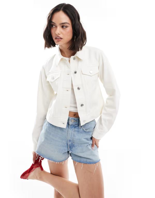 ミスセルフフリッジ レディース アウター 上衣・上衣 ジーンズ 上衣 Miss Selfridge denim girlfriend jacket インチ ecru wash Ecru wash エクリュ