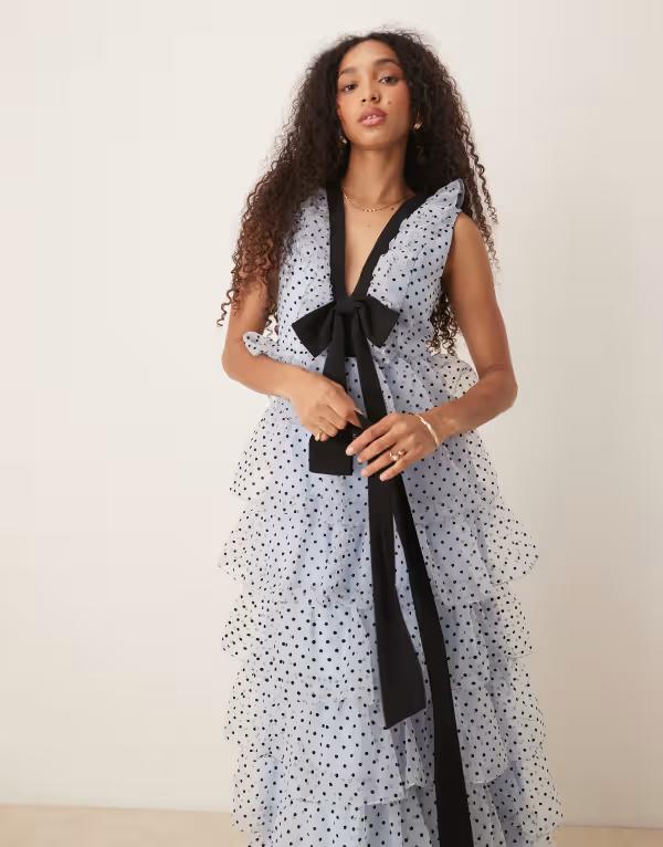 Sister Jane★ミディフレアドレス コットン リボン ノースリーブ sister jane》Reef Rose Cami Dress | épine