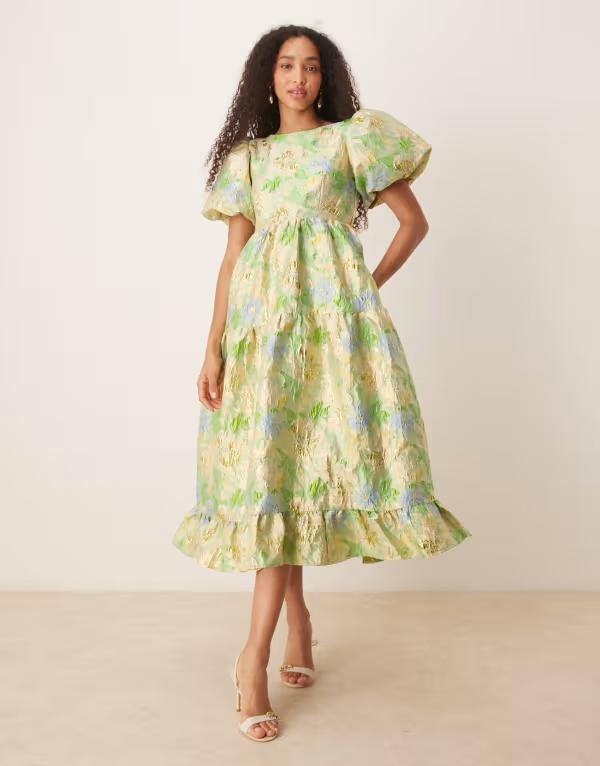 楽天市場】 Dream Sister Janeのジャカードパフスリーブミニ