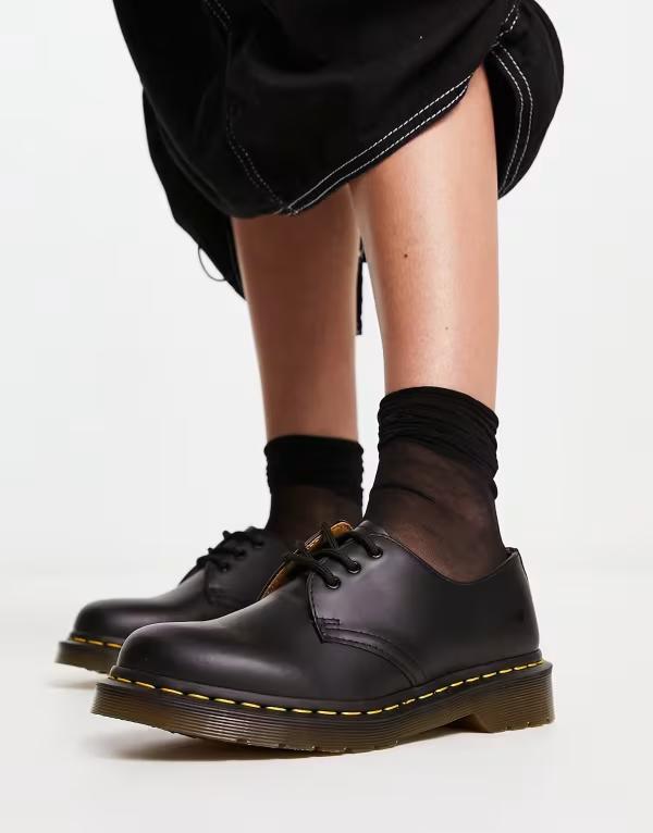 お医者さんマーチン レディース シューズ パンプス Dr Martens 1461 3-eye gibson flat shoes Black 黒いこと