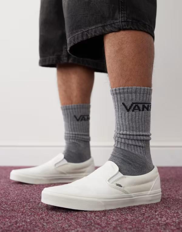 バンズ レディース シューズ スニーカー Vans Classic Slip-On sneakers checkerboard IVORY 象牙色