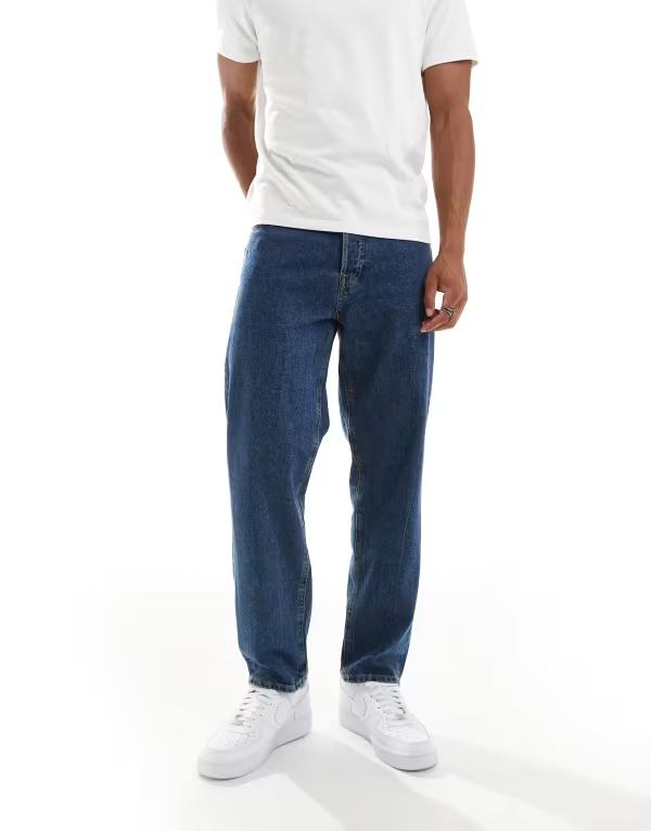 ジャック アンド ジョーンズ メンズ ボトムス デニムパンツ ヴィンテージ ジーンズ Jack & Jones Eddie loose jeans in vintage Blue Denim デニム