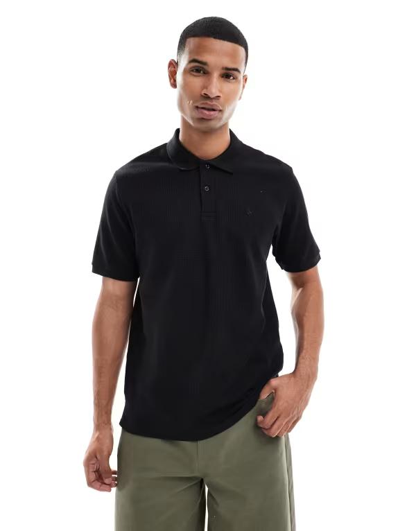 手玉 アンド ジョーンズ メンズ トップス スポーツシャツ Jack \u0026 Jones textured polo shirt Black 黒いこと