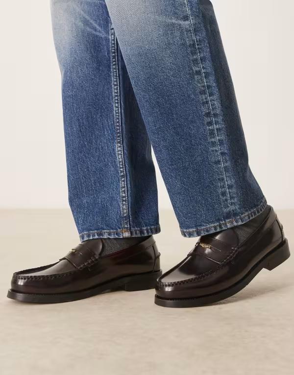 ウォークロンドン メンズ シューズ スリッポン・ローファー ローファー Walk London Dalston penny loafers in deep Deep burgundy バーガンディ