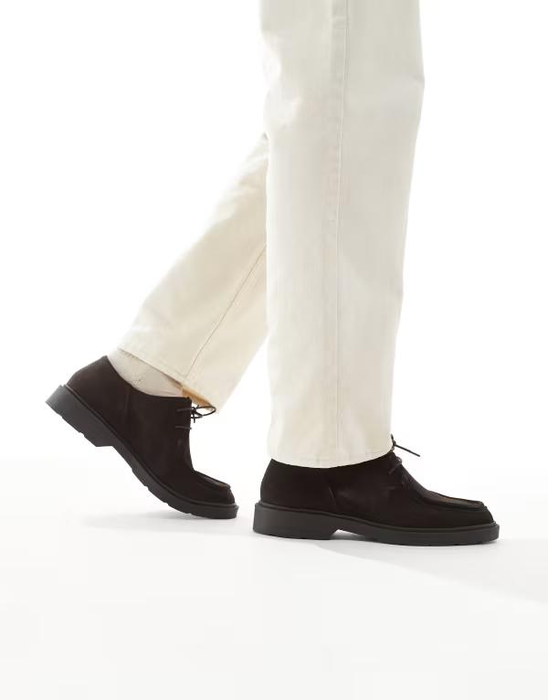 ジャック アンド ジョーンズ メンズ シューズ スリッポン・ローファー スエード ローファー Jack & Jones suede loafers Brown stone ブラウン