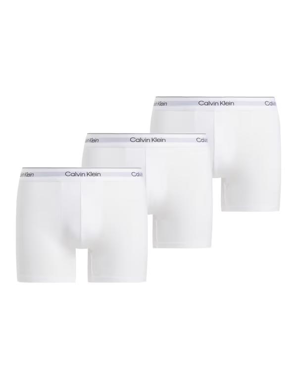 カルバンクライン メンズ アンダーウェア ブリーフパンツ コットン Calvin Klein Icon Cotton Stretch 3 pack boxer briefs in triple WHITE ホワイト|ReVida 店
