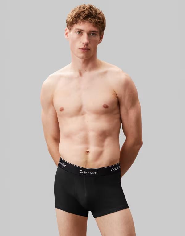 カルバンクライン メンズ アンダーウェア トランクス トリプルブラック コットン Calvin Klein Icon Cotton Stretch 3 pack briefs in triple BLACK W/ BLACK WB ブラック|ReVida 店