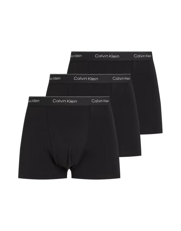 カルバンクライン メンズ アンダーウェア トランクス トリプルブラック コットン Calvin Klein Icon Cotton Stretch 3 pack darted briefs in triple Black ブラック|ReVida 店