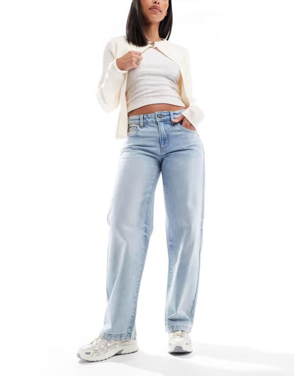 コットンオン レディース ボトムス ジーンズズボン下 ローライズ 綿織物 デニム Cotton:On Cotton On Low rise straight jeans Malibu Blue 青み