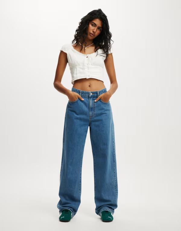 コットンオン レディース ボトムス デニムパンツ コットン ジーンズ Cotton:On Cotton On 91 straight jeans BLUE ブルー