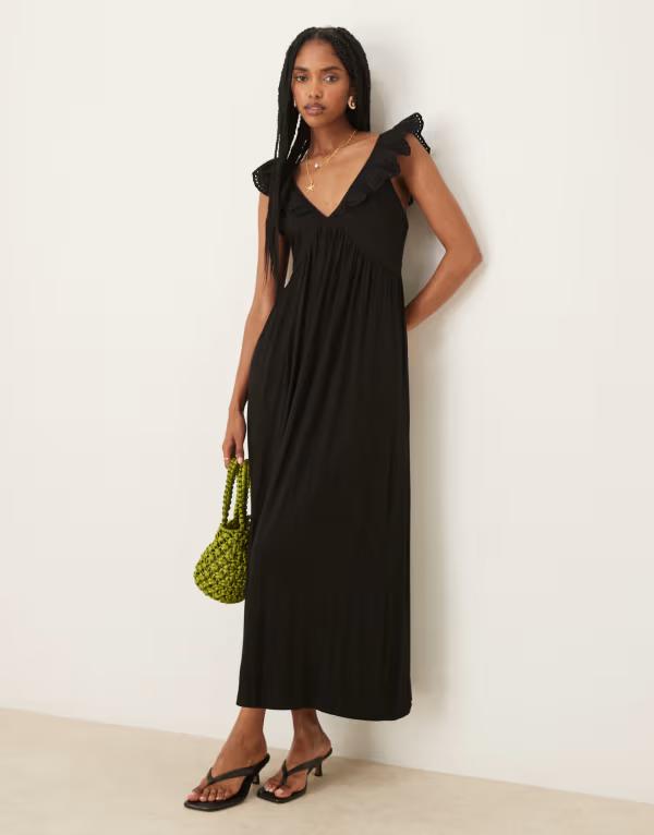ノーバディーズ チャイルド レディース トップス ワンピース マキシワンピース マキシ Nobody's Child Jojo maxi dress Black ブラック｜ReVida 店