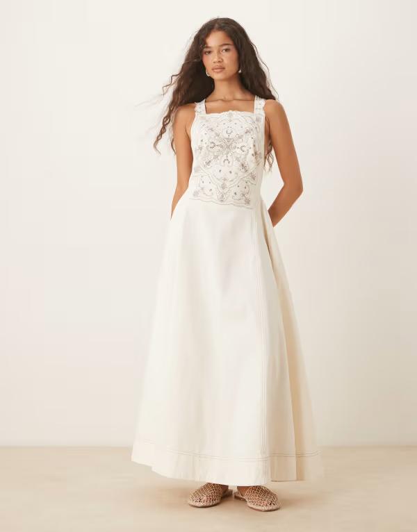 フリーピープル レディース トップス ワンピース マキシワンピース マキシ Free People Bali Vienna maxi dress in clean CLEAN IVORY アイボリー
