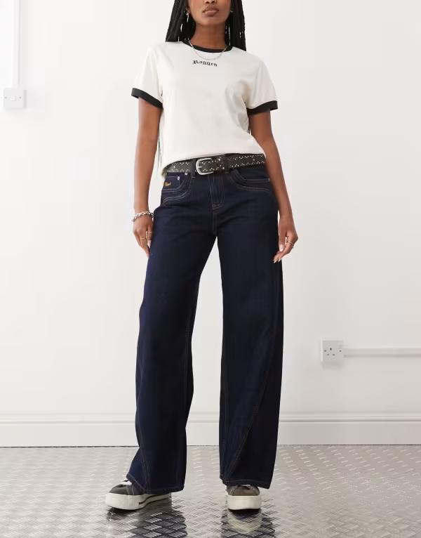 ザラグドプリースト レディース ボトムス デニムパンツ ローライズ ジーンズ The Ragged Priest low rise baggy fit jeans in indigo Raw インディゴ|ReVida 店