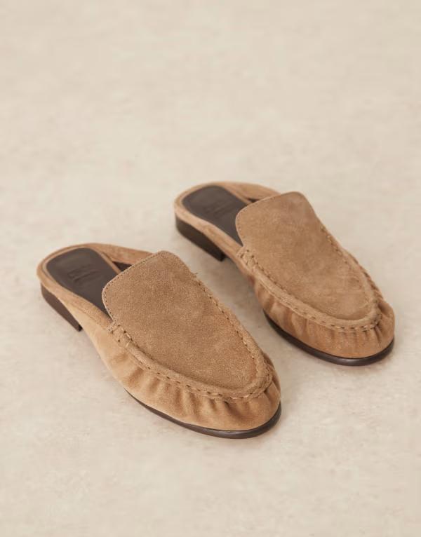 エイソス レディース シューズ スリッポン・ローファー スエード ローファー ASOS DESIGN Mellow premium loafer mules in taupe suede Taupe suede トープ