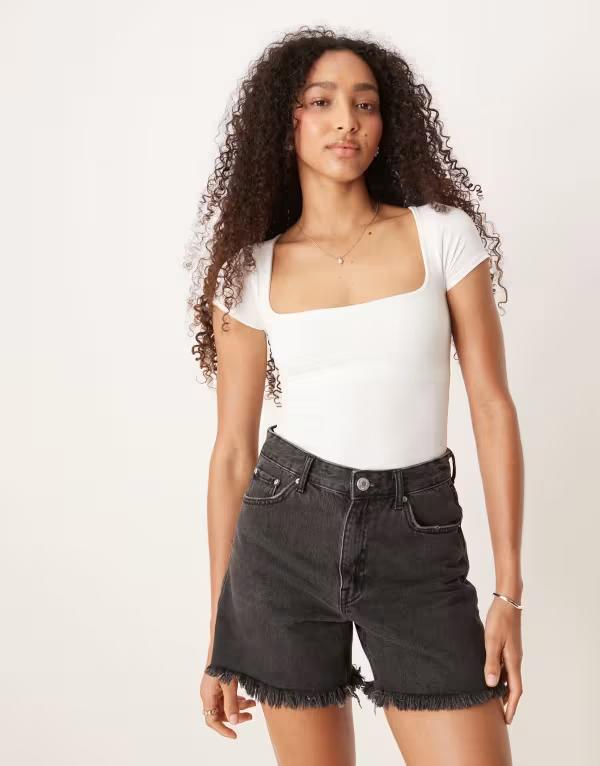 フリーピープル レディース トップス Tシャツ Free People clean lines baby t-shirt WHITE ホワイト｜ReVida 店