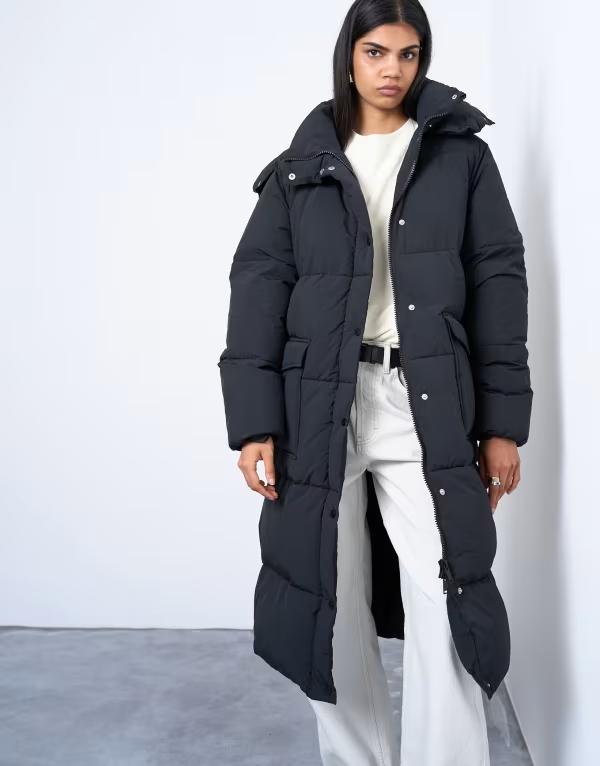 とっ始め販売店 レディース アウター 上衣・上衣 上衣 Topshop ultimate longline puffer jacket black 黒いこと