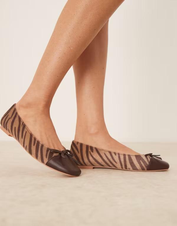 グラマラス レディース シューズ パンプス プリント Glamorous ballet flats zebra print Brown Zebra ブラウン 11,235円