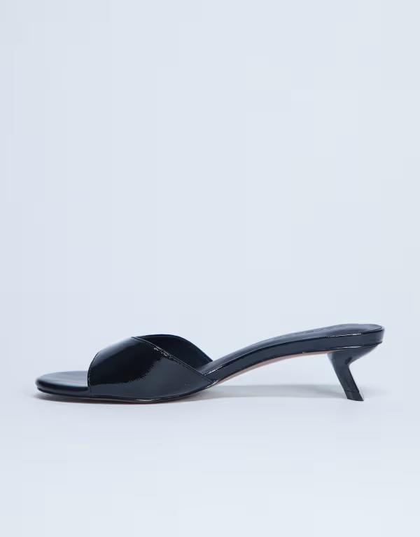 トップショップ レディース シューズ サンダル ヒール Topshop Ivee kitten heel mules Black ブラック