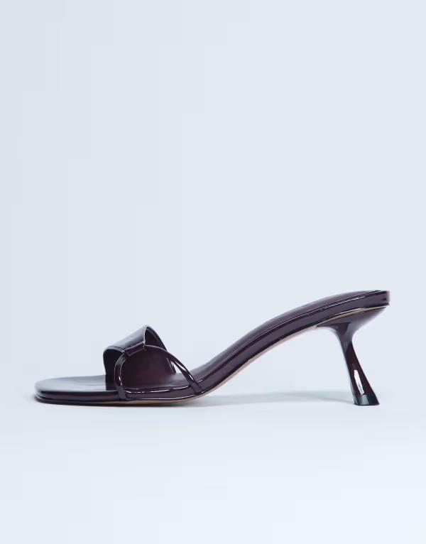 トップショップ レディース シューズ ブーツ・レインブーツ ヒール Topshop Ily patent heeled mules Burgundy バーガンディ 15,155円