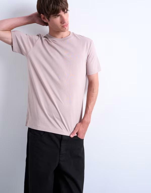 トップマン メンズ トップス Tシャツ レギュラーフィット シャツ Topman regular fit T-shirt in mink Mink ミンク