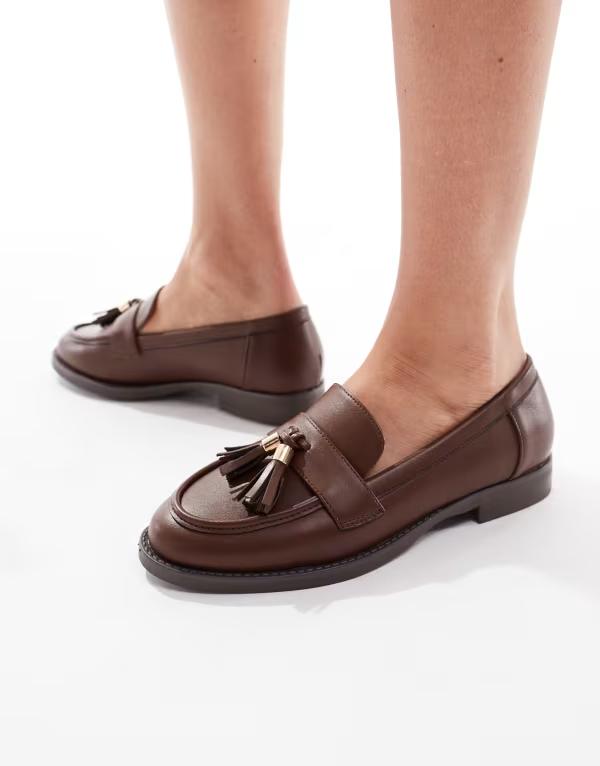 ロンドンレベル レディース シューズ スリッポン・ローファー ローファー London Rebel Amelia tassel penny loafers Brown pu ブラウン