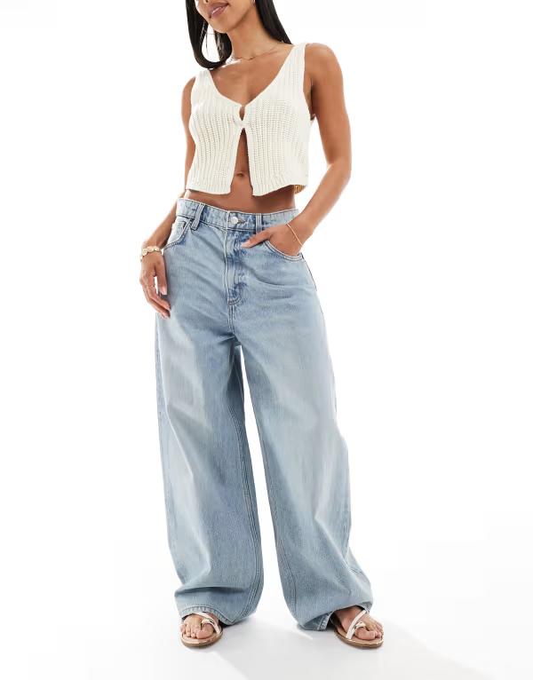 コットンオン レディース ボトムス デニムパンツ コットン ジーンズ Cotton:On Cotton On super baggy boyfriend jeans in Olsen Olsen Blue ブルー