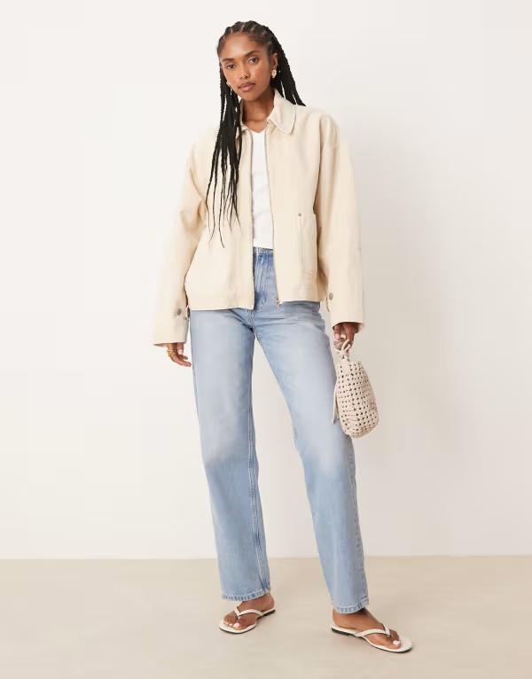 フリーピープル レディース アウター 上衣・上衣 上衣 Free People sally canvas jacket IVORY 象牙色