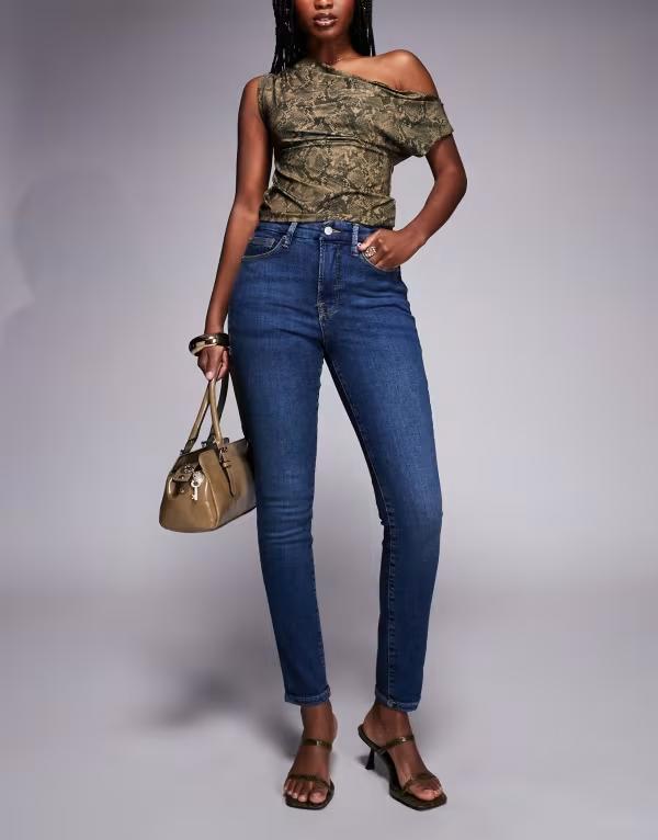 グッドアメリカン レディース ボトムス デニムパンツ ジーンズ Good American good legs skinny jeans in dark Blue 004 ブルー|ReVida 店
