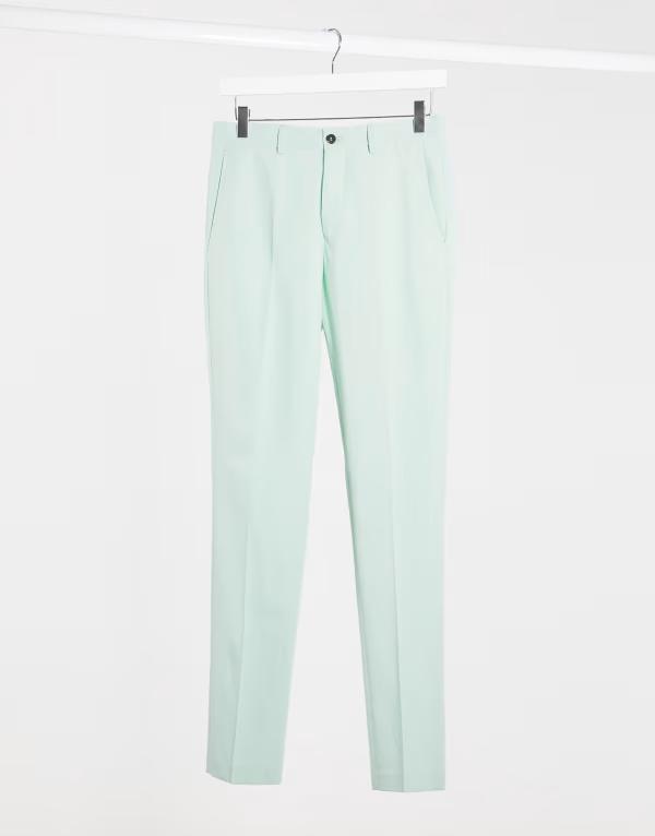 ジャック アンド ジョーンズ メンズ ボトムス カジュアルパンツ スリムフィット パンツ Jack & Jones premium slim fit suit pants in mint Surf spray ミント 15,386円
