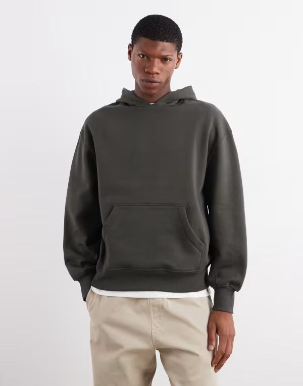 エイソス メンズ アウター パーカー・スウェット パーカー ASOS DESIGN premium heavyweight oversized hoodie Elegance カーキ