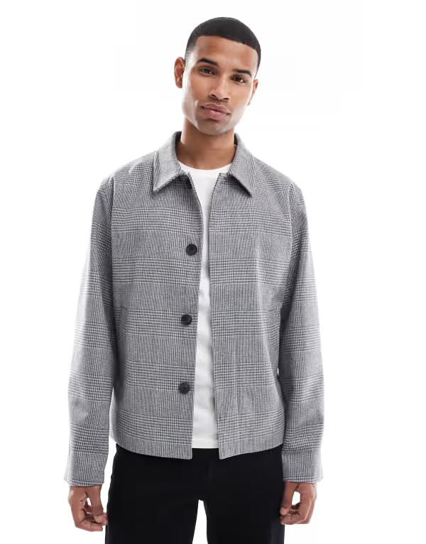 ジャック アンド ジョーンズ メンズ アウター ジャケット・ブルゾン ウール ジャケット Jack & Jones boxy wool blend jacket Light Gray Melange グレー｜ReVida 店