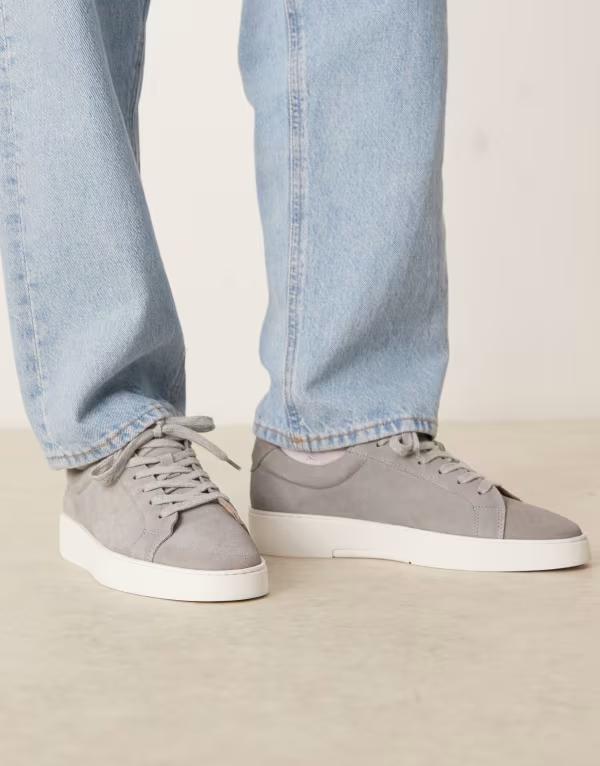 ノーク メンズ シューズ スニーカー スエード レース NOAK Made In Portugal lace up sneakers suede Gray グレー