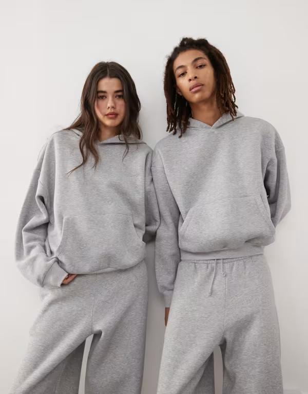 リクレイム ヴィンテージ レディース アウター パーカー・スウェット パーカー Reclaimed Vintage unisex heavyweight boxy hoodie heather - part of a set Gray 薄墨色
