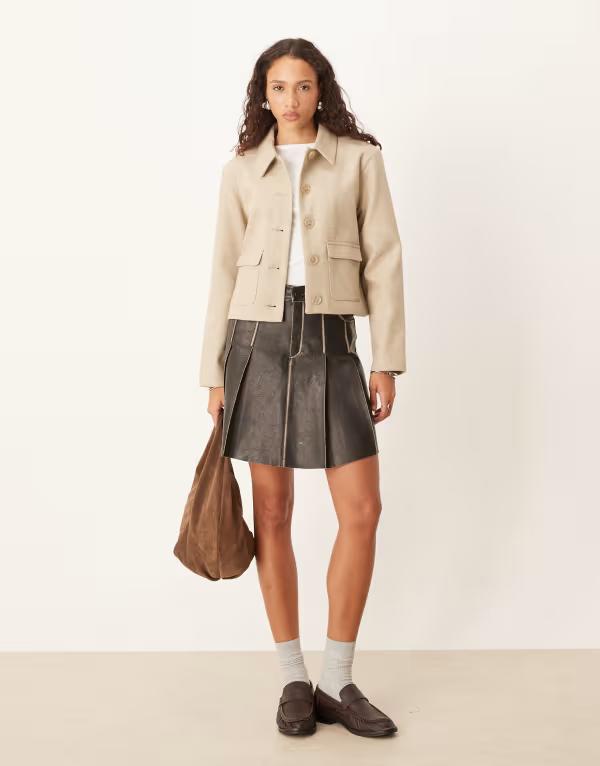 ジェイディーワイ レディース アウター ジャケット・ブルゾン ジャケット JDY short dressy jacket STONE ストーン