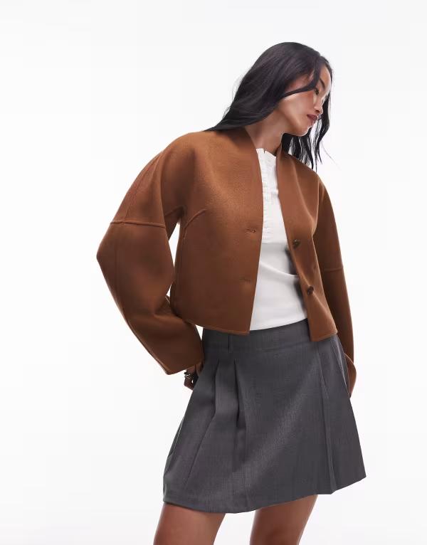 アンドアザーストーリーズ レディース アウター ジャケット・ブルゾン モックネック ウール ジャケット & Other Stories wool mock neck jacket BROWN ブラウン 36,920円