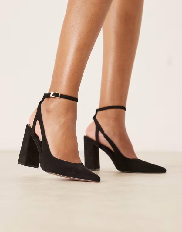 エイソス レディース シューズ 踵 ASOS DESIGN Paisley high block heel shoes Black 黒いこと レディース靴-靴